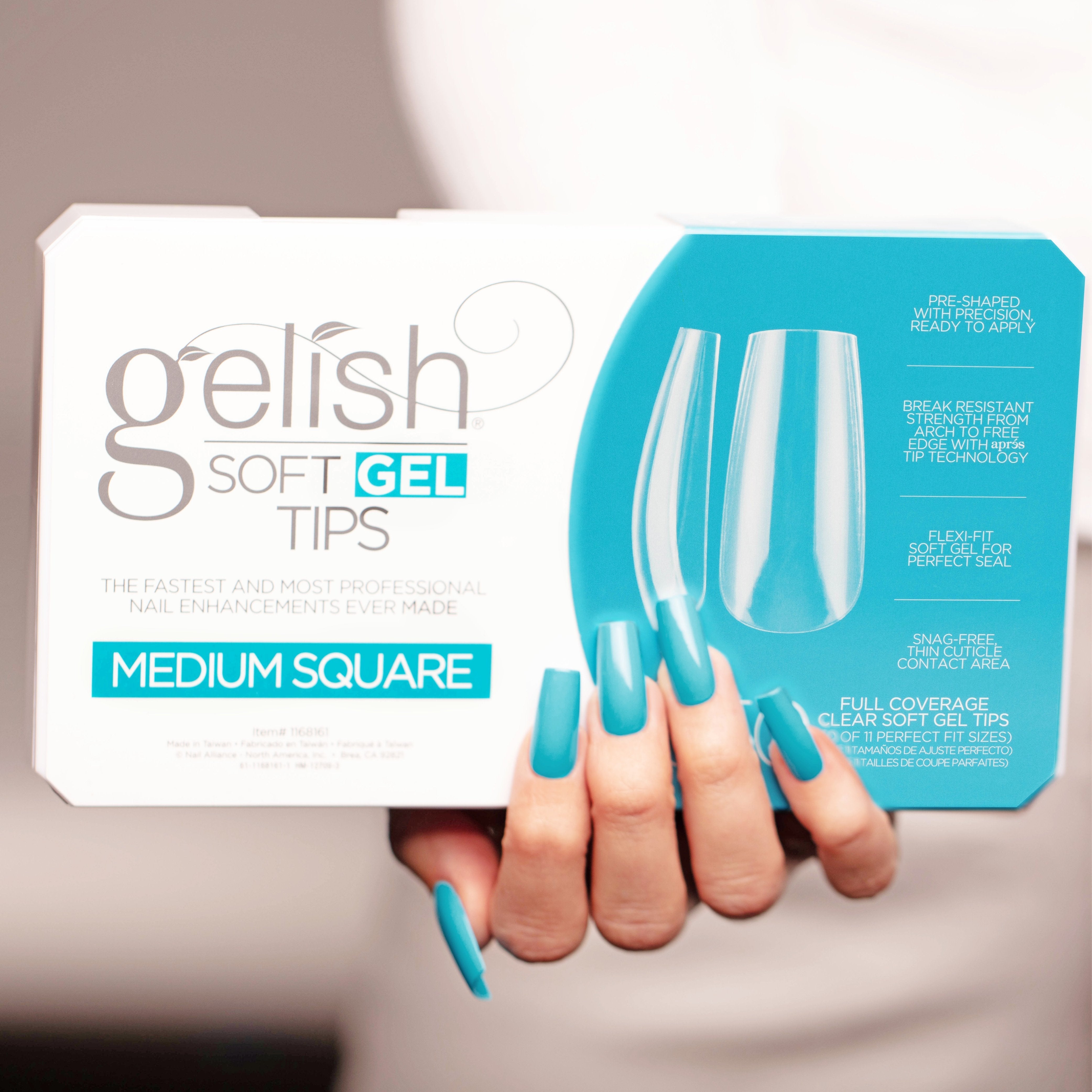 Harmony Gelish - Soft Gel Tips - Medium Square 550CT